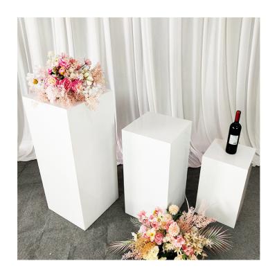 China Wedding Decor Party Hot Sale New Wedding Backdrop Luxury Square Cake Stand Wedding Pedestal For Wedding Events Decoration for sale