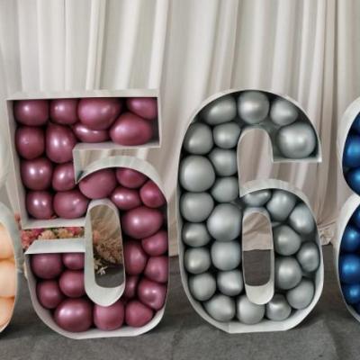 China Custom Furun 3D Mosaic Balloon Frame Letter Mosaic Number 2023 Event Photo Prop Props Booth Goods Wedding Supplies for sale