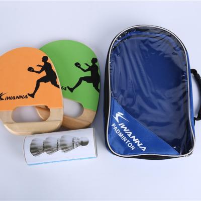 China Poplar wood& Sponge FSC Badminton Set Fun Game Table Tennis 100% Certified Mix Racket for sale