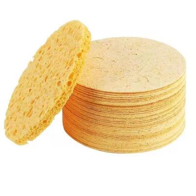 China Custom Washable Form Remover Natural Makeup Sponge Wood Pulp Wood Cellulose Sponge Facial Cleaning Pad for sale