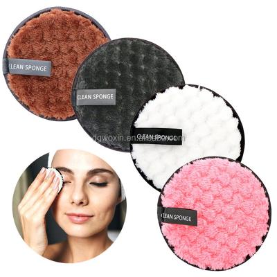 China Face Makeup Remover Pad Cleansing Round Shape Reusable Makeup Remover Pads Makeup Brush Cleaner Pad Washable Makeup Remover for sale