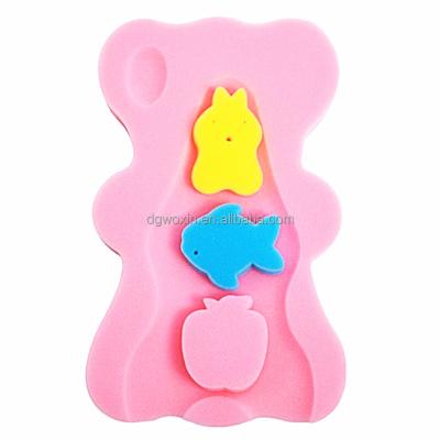 China EXFOLIATE Care Pe Puffs Kids Baby Bath Sponge Baby Bath Holder Soft Sponge for sale