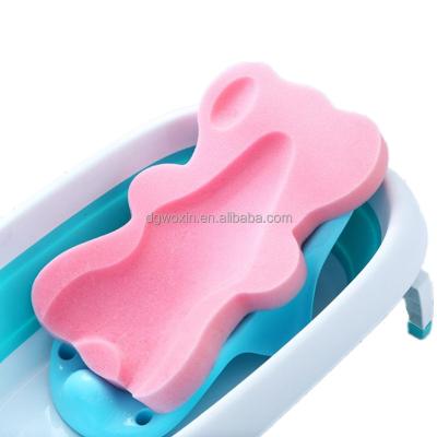 China EXFOLIATE Baby Shower Anti Slip Sponge Cushion Sit Lie Skin Care Shower Foam Pad Mat for sale