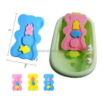 China EXFOLIATE Infant Bath Support Bed Baby Shower Non-Slip Sponge Pad for sale