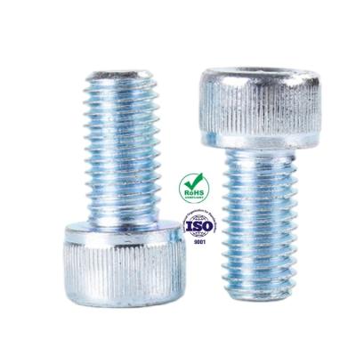 China Pan Custom ASTM Blue Galvanized Carbon Steel Cleaning M2 M6 M8 Allen Drive Cap Screw for sale