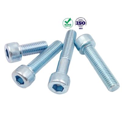 China M2 M6 M8 Blue Galvanized Socket Cleaning Pan Custom ASTM Stainless Steel Hex Cap Screw for sale