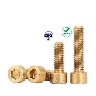 China 8.9 Grade Pan Metric ISO Stainless Steel Carbon Steel Plated With Yellow Color Zinc ASME B18.3 Hex Socket Cap Screws for sale