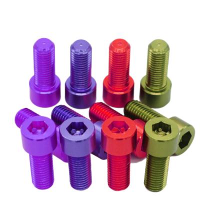 China Stainless steel half full thread anodized aluminum alumina motorcycle decor din934 aluminum head cup bolt metric imperial anodized for sale