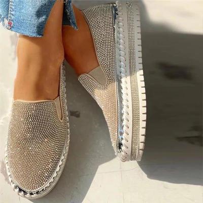 China Slip On 2022 New Style Rhinestone Spring All-match Casual Thick Platform Women's Soled Sports Shoes for sale