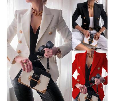 China 2021 New Ladies Office Blazer Lady Lapel Long Sleeve Coat Breathable Elegant Blazer Jackets Slim Suit Women for sale