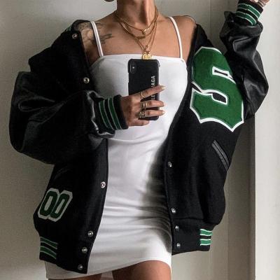 China Hip Hop Winter 2021 Baseball Uniform Long Sleeve Women's Breathable Jacket And Coats For Women Fall Coats for sale