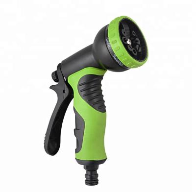 China 8 Handle Garden Soft Function Hose Pipe Spray Nozzle Mental Water Spray Nozzles and Guns for sale