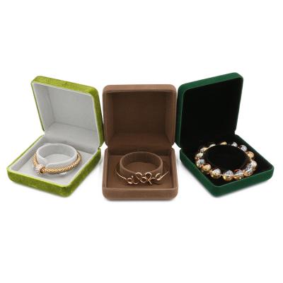 China Jewelry Display and Packaging Jewelry Box Luxury Velvet Gift Bracelet Jewelri Gift Wrapping Jewelry Box for sale