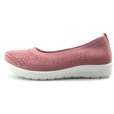 China New Light Shape Round Toe Women Fly Knit Shoes Ladies Shoes Fashion Ladies Knitted Formal Sports Shoes For Walking for sale