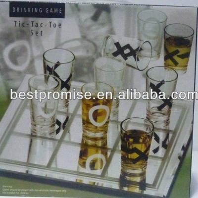 China Glass TIC TAC TOE W/SHOT GLASSES for sale