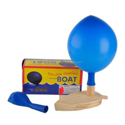 China Wooden wooden balloon powered boat for sale