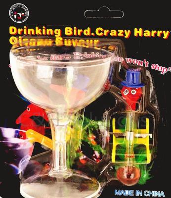 China ABS Plastic Toy Mini Drinking Bird Educational With Cup Toy Drinking Bird Crazy Harry Scientific for sale