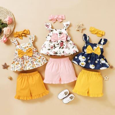 China Anti-Static 2021 Years vendor wholesale baby clothes clothing baby girl set toddler dresses Baby shorts for sale