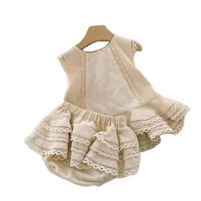 China Breathable New Summer Kids Clothing Children Clothes Two Pieces New Born Baby Dress Girls Baby Set for sale