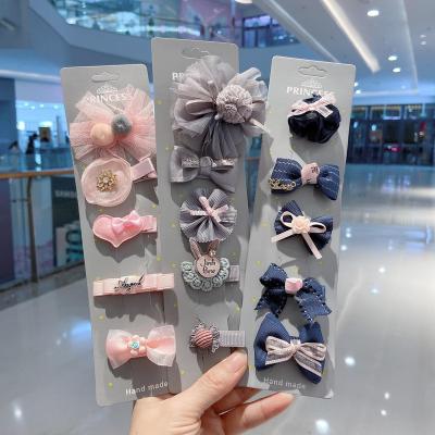 China European and American Style Infant Hairpin Baby Headdress Children Crown Hairpin Bangs Clip Korean Hair Little Girls Accessories Set for sale