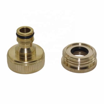 China 3/4 Faucet Washing Machine Hose 1 Inch Quick Connectors Female Thread Brass Nipple Garden Faucet Connector Water Tap Adapter for sale