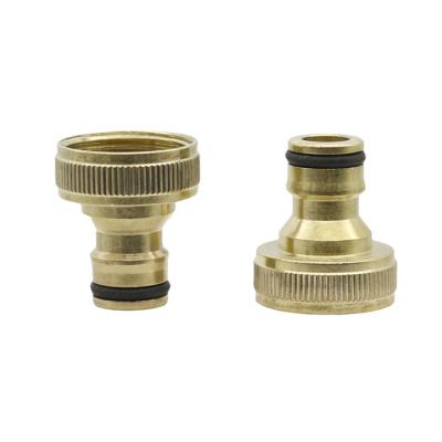 China 19 Mm 1 Inch Female Thread Brass Standard Garden Hose Connector Quick Connector for sale