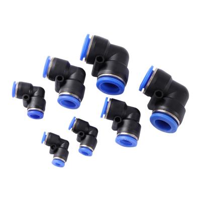 China Slip Lock Quick-Connect 4 6 8 10 12 14 16mm PVC Equal Elbow Push In Quick Connectors Air Duct Quick Coupling Pneumatic Fittings for sale