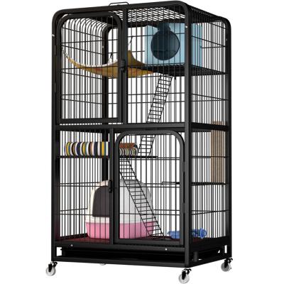 China Joyfamily Stocked Most Popular Stainless Steel Bunk Pet Cage Kennel Multiplying Stainless Steel Pet Cage for sale