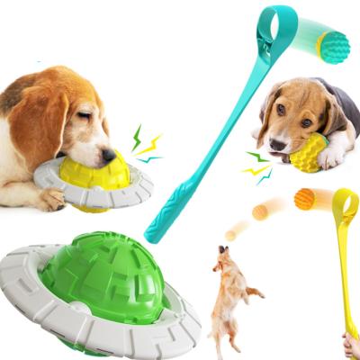 China Joyfamily Factory Direct Stick Toy Silica Gel Outdoor Throwing Dog Flying Saucer Healthy Stocked Toy for sale