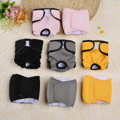 China Joyfamily Viable 2021 Custom Logo Washable Reusable Cloth Female Dog Diapers Pet Dog Diapers Nappies for sale