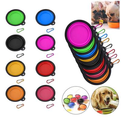 China Joyfamily Sublimation Factory Automatic Direct Portable Water Dog Bowl Folding Plastic Adjustable Pet Ciotole Cani Pet Bowl With Hook for sale