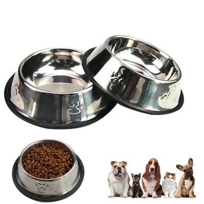 China Joyfamily Sustainable Stainless Steel Dog Dish Food Bowl Pet Puppy Cat Bowl Feeder Feeding Dog Water Bowl For Dogs Cats for sale