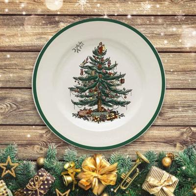 China Rustic Latest Cheap Round Ceramic Dinner Dishes Plate Ceramic Dinnerware for sale