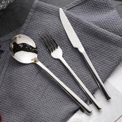 China Serving Set Stainless Steel Tableware Utensils Stainless Steel Flatware Elegant Dinnerware Steak Knife Fork Knife Fork Serving Set for sale