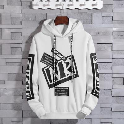 China Anti-wrinkle men's Hoodie printing new trend non iron student loose sports coat pullover wear-resistant sweater for sale