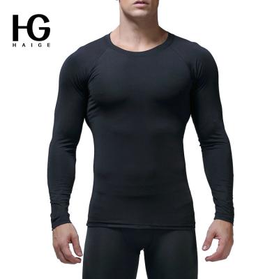 China Breathable Sports Fitness Men Long Sleeve T-shirt Basketball Training Compression Gym Garment Sports Tights Outdoor Quick Dry Clothes for sale