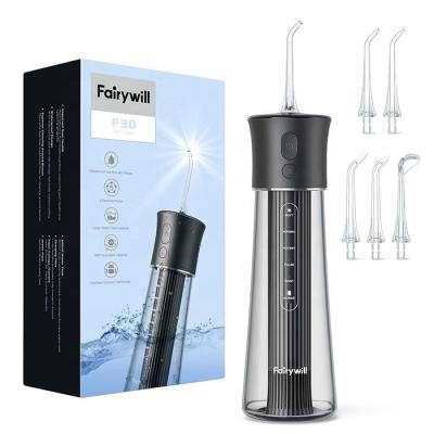 China Fairywill FW F30 Profesional Portatil 300ml Recargable IPX7 Oral Dental Irrigadores Bucales Irrigador Bucal Dentales Tooth Pick for sale