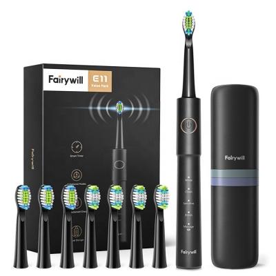 China Fairywill FW E11 Oral Care Rechargeable Vibrate Smart Timer Sonic Electrical Electronic Electric Tooth Brush Toothbrush for sale