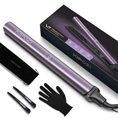 China KIPOZI KP V5 2 in 1 Professional Nano Titanium Plate Thin Purple Negative Ion Anion Ionic Hair Straightener Curling Flat Iron à venda