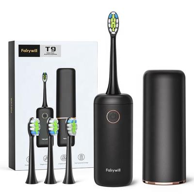 중국 Fairywill FW T9 Oral Care Rechargeable Vibrate Smart Timer Sonic Electrical Electronic Electric Tooth Brush Toothbrush 판매용