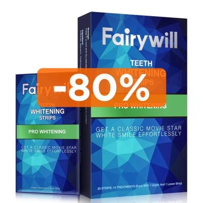 China Fairywill FW 341 7% HP 14PCS Oral Hygiene Clareador Dental Bleaching Tooth Strip Whitening Teeth Whiten Strips for sale