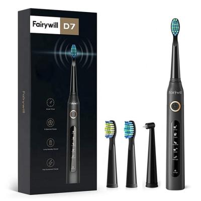 China Fairywill FW D7 507 5 Modes USB Fast Charging IPX7 Waterproof Smart Timer Dental Vibrate Electric Tooth Brush Toothbrush Te koop