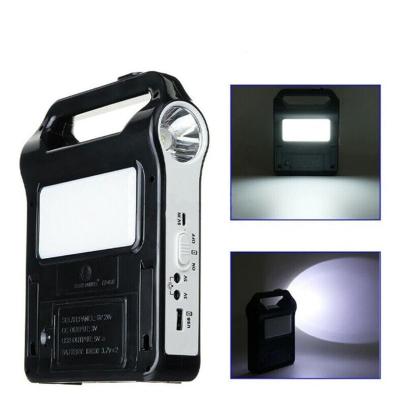 China Portable Waterproof Luminous Led Solar Emergency Lamp Light Solar Charging Light With USB Charger for sale