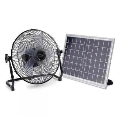 China Outdoor Power Battery ABS Solar Panel Energy USB LED Light Camping Fan Portable Rechargeable Charging Solar Fan for sale