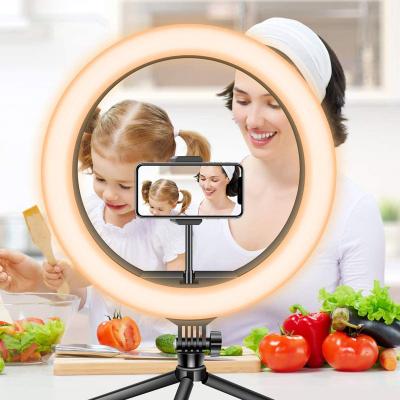 China Adjustable RGB Fill Photography Lighting Phone Ringlight Tripod Stand Photo Led Selfie Ring Light Lamp Youtube Live for sale