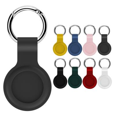 China Anti-drop Silicone Case For AirTag Tracking Device Protect Sleeve Locator Key Chain Anti-lost Pendant for sale