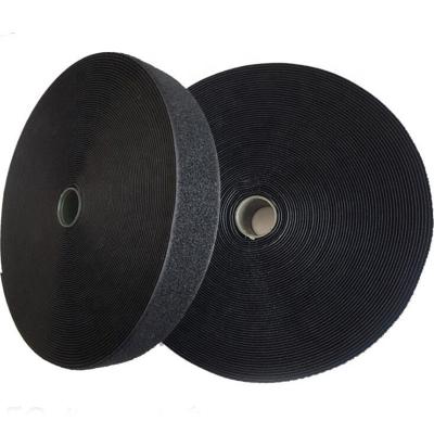 China Durable Custom Black Hook and Loop One Hand Tie Hook and Loop Tape for sale