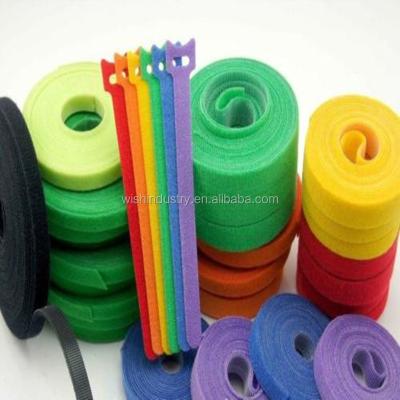 China Sustainable Reusable Electrical Tape Hook And Loop Tie Back To Back Hook And Loop Tape Roll for sale