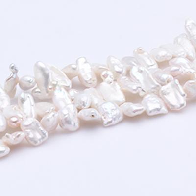 China Jewelry making jewelry top selling products 2021 16-18mm white color biwa baroque freshwater pearl for sale