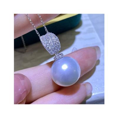 China CLASSIC women's party jewelry long 925 Sterling Silver elegant pearl necklace necklace from natural pearl for sale